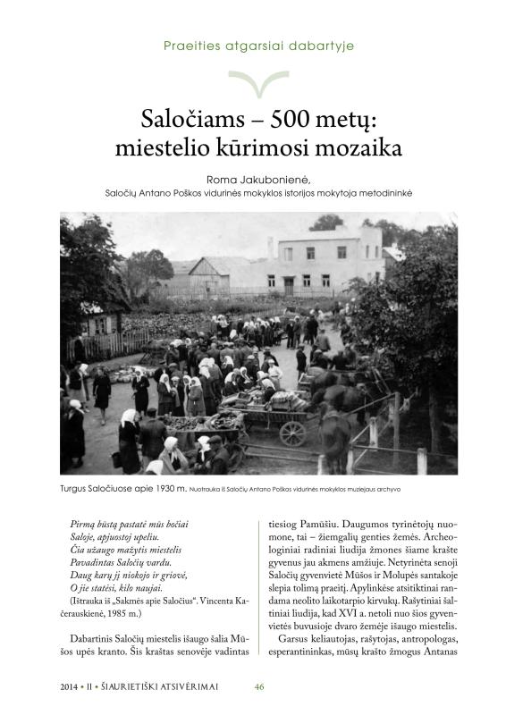 Šiaurietiški atsivėrimai : Pasvalio krašto istorijos ir kultūros žurnalas 2014, nr. 2 (37)