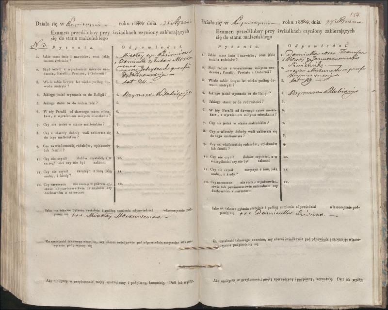Krinčino Romos katalikų parapijos bažnyčios 1840–1844 metų priešjungtuvinės apklausos knyga