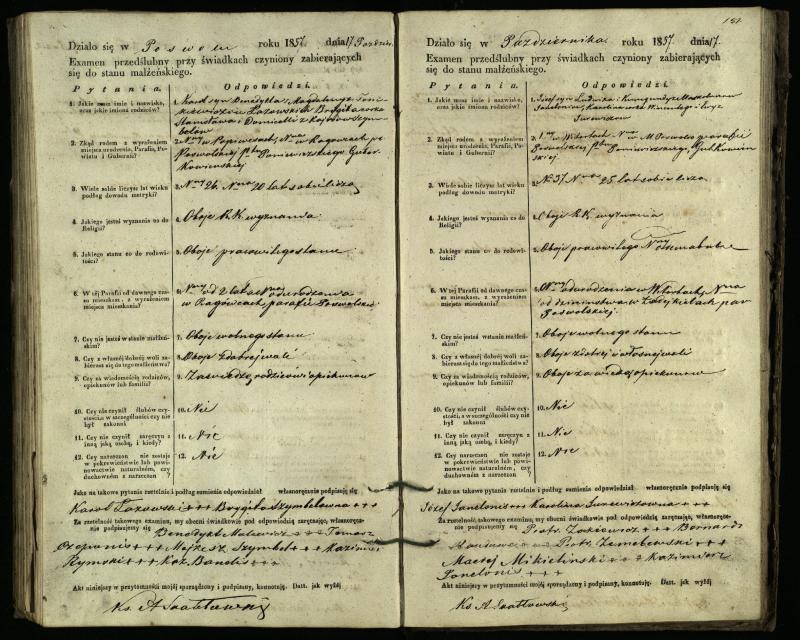 Pasvalio Romos katalikų parapijos bažnyčios 1849–1859 metų priešjungtuvinės apklausos knyga