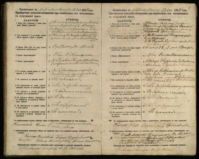 Pasvalio Romos katalikų parapijos bažnyčios 1885–1894 metų priešjungtuvinės apklausos knyga