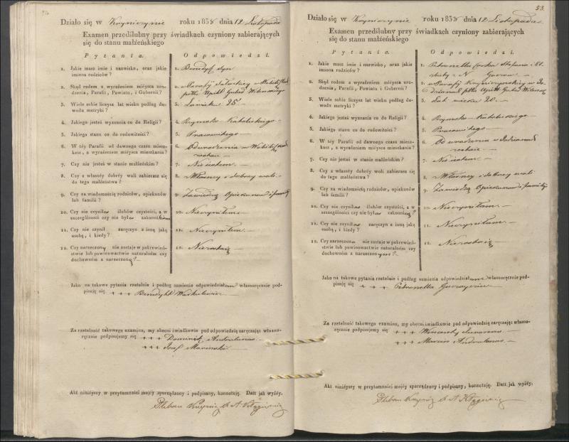 Krinčino Romos katalikų parapijos bažnyčios 1837–1839 metų priešjungtuvinės apklausos knyga