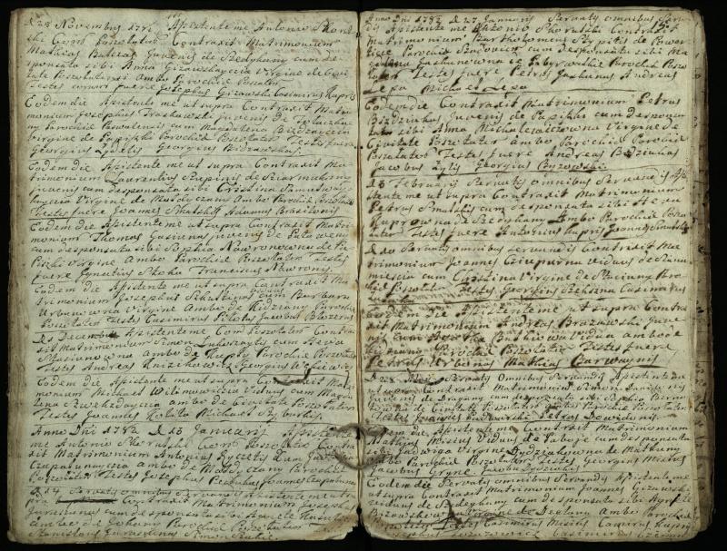 Pušaloto Romos katalikų parapijos bažnyčios 1772–1784 metų jungtuvių metrikų knyga
