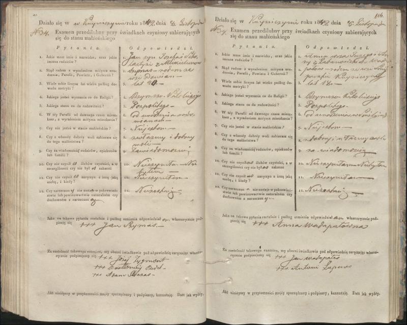 Krinčino Romos katalikų parapijos bažnyčios 1840–1844 metų priešjungtuvinės apklausos knyga