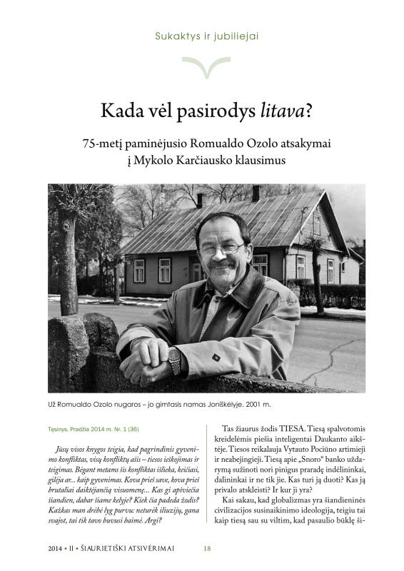 Šiaurietiški atsivėrimai : Pasvalio krašto istorijos ir kultūros žurnalas 2014, nr. 2 (37)