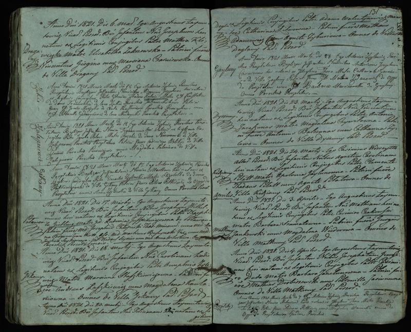 Pušaloto Romos katalikų parapijos bažnyčios 1814–1822 metų krikšto metrikų knyga