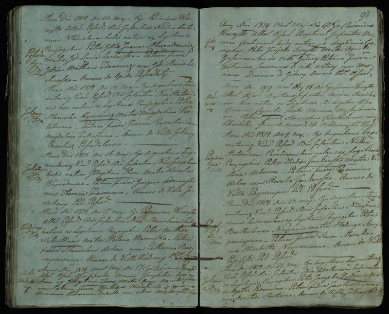 Pušaloto Romos katalikų parapijos bažnyčios 1814–1822 metų krikšto metrikų knyga