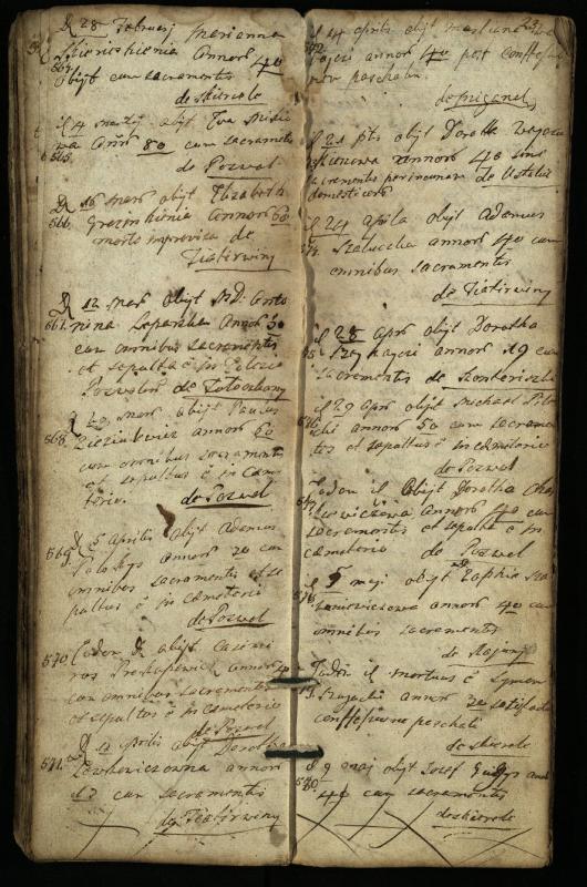 Pasvalio Romos katalikų parapijos bažnyčios 1744–1776 metų mirties metrikų knyga