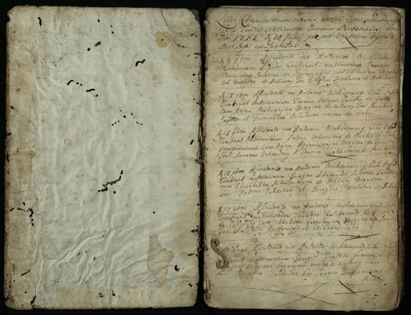 Pušaloto Romos katalikų parapijos bažnyčios 1772–1784 metų jungtuvių metrikų knyga