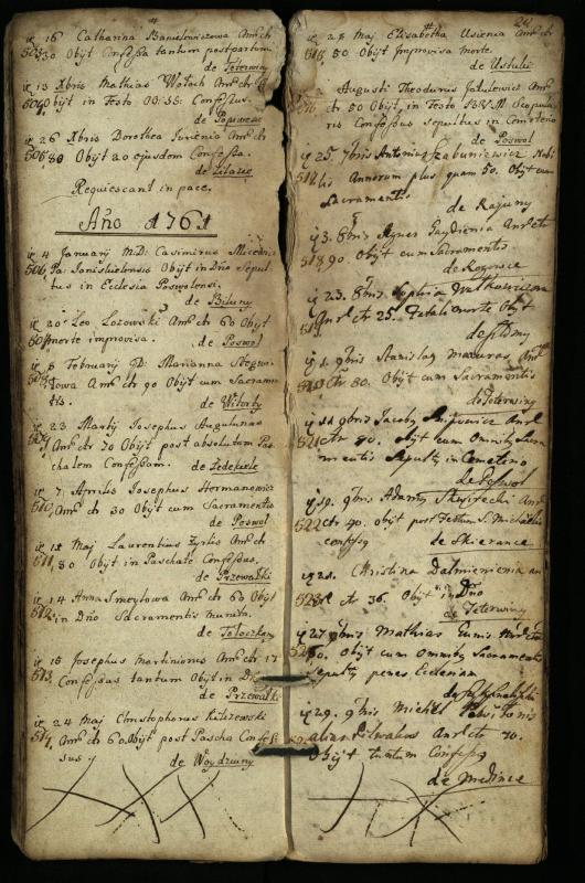 Pasvalio Romos katalikų parapijos bažnyčios 1744–1776 metų mirties metrikų knyga