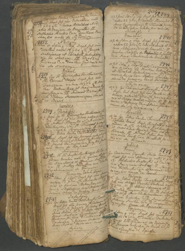 Pasvalio Romos katalikų parapijos bažnyčios 1749–1772 metų krikšto metrikų knyga