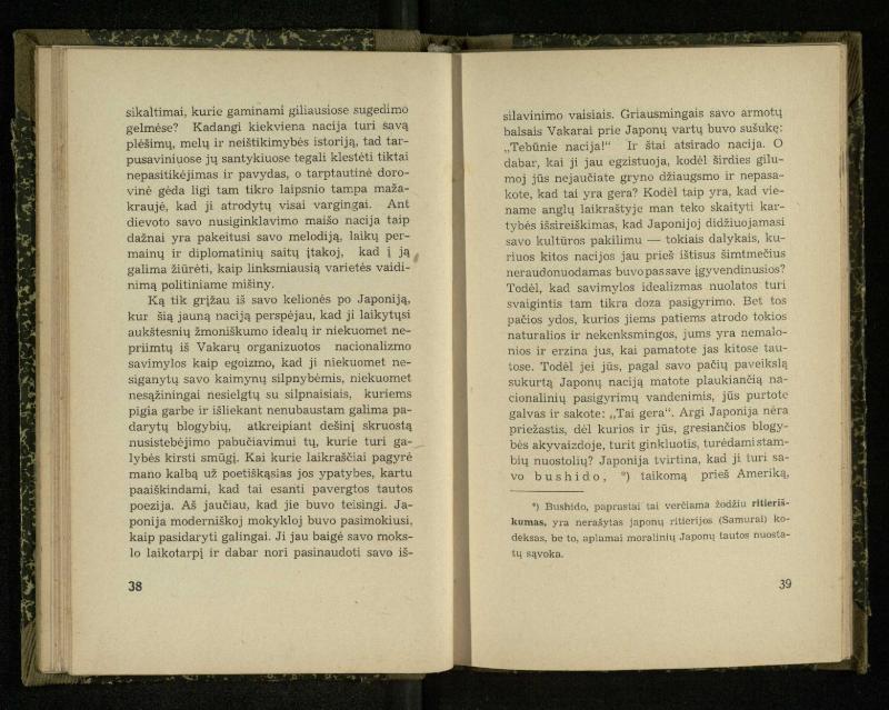Nacionalizmas: nacionalizmas Vakaruose; Nacionalizmas Japonijoj; Nacionalizmas Indijoj / Rabindranath Tagore. – Kaunas: [s.n.], 1937. – 122, [2] p.