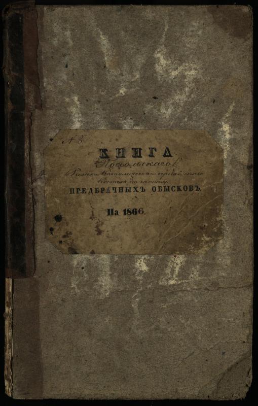 Pasvalio Romos katalikų parapijos bažnyčios 1866–1876 metų priešjungtuvinės apklausos knyga