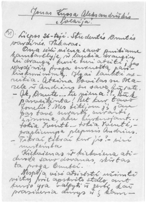 Jonas Kuosa Aleksandriškis. „Poezija“