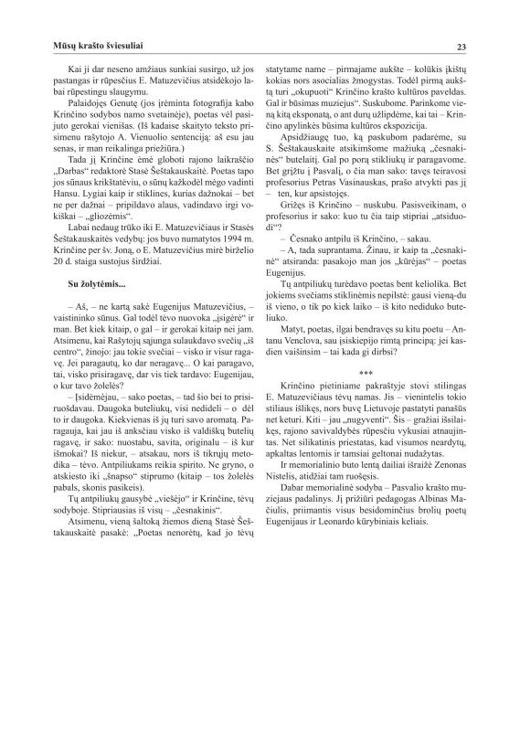 Šiaurietiški atsivėrimai : Pasvalio krašto istorijos ir kultūros žurnalas 2010, nr. 2 (29)
