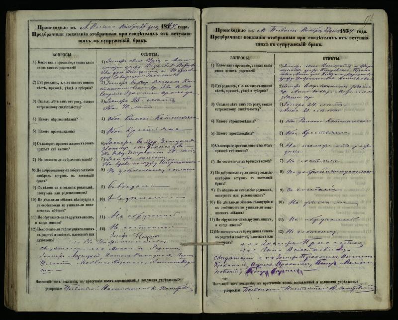 Pasvalio Romos katalikų parapijos bažnyčios 1876–1885 metų priešjungtuvinės apklausos knyga