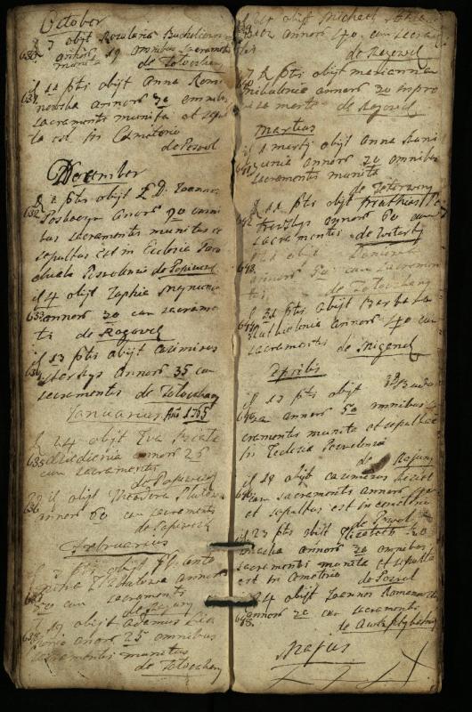 Pasvalio Romos katalikų parapijos bažnyčios 1744–1776 metų mirties metrikų knyga