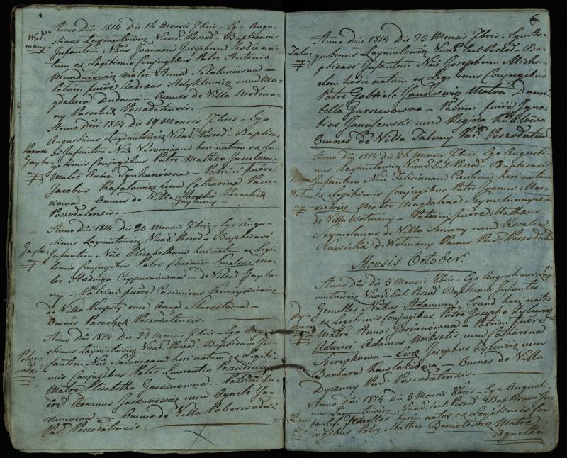 Pušaloto Romos katalikų parapijos bažnyčios 1814–1822 metų krikšto metrikų knyga