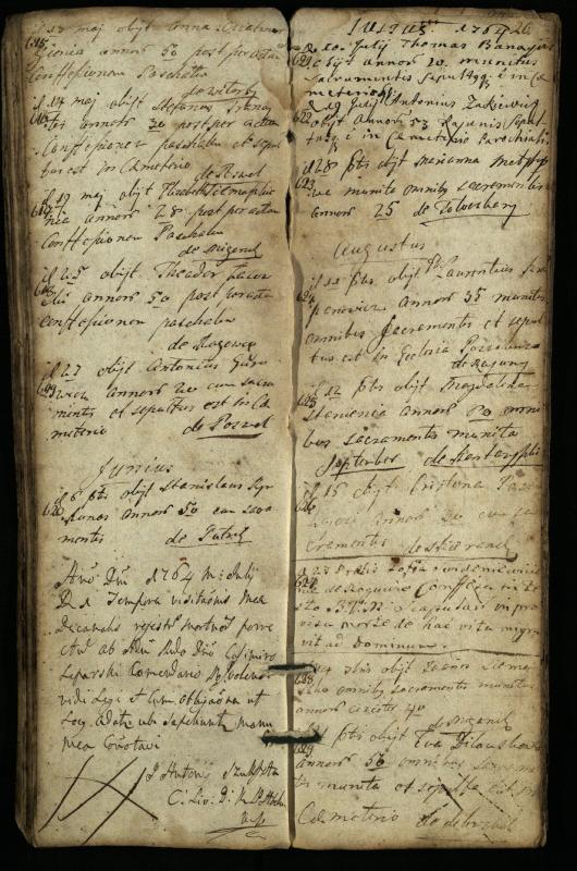 Pasvalio Romos katalikų parapijos bažnyčios 1744–1776 metų mirties metrikų knyga