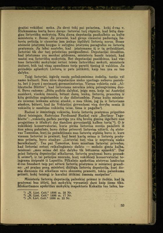 Mažosios Lietuvos mokyklos ir lietuvių kova dėl gimtosios kalbos / Ansas Bruožis; redagavo Vincas Vileišis. – Kaunas: Didž. ir Maž. Lietuvos kultūr. bendradarbiavimo s-gos Finansų m-jos tarnautojų skyriaus leidinys, 1935. – 94, [2] p.