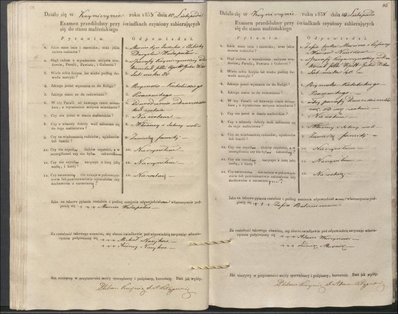 Krinčino Romos katalikų parapijos bažnyčios 1837–1839 metų priešjungtuvinės apklausos knyga