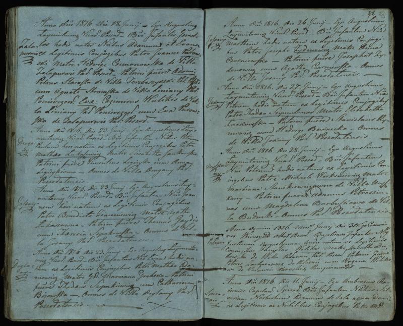Pušaloto Romos katalikų parapijos bažnyčios 1814–1822 metų krikšto metrikų knyga