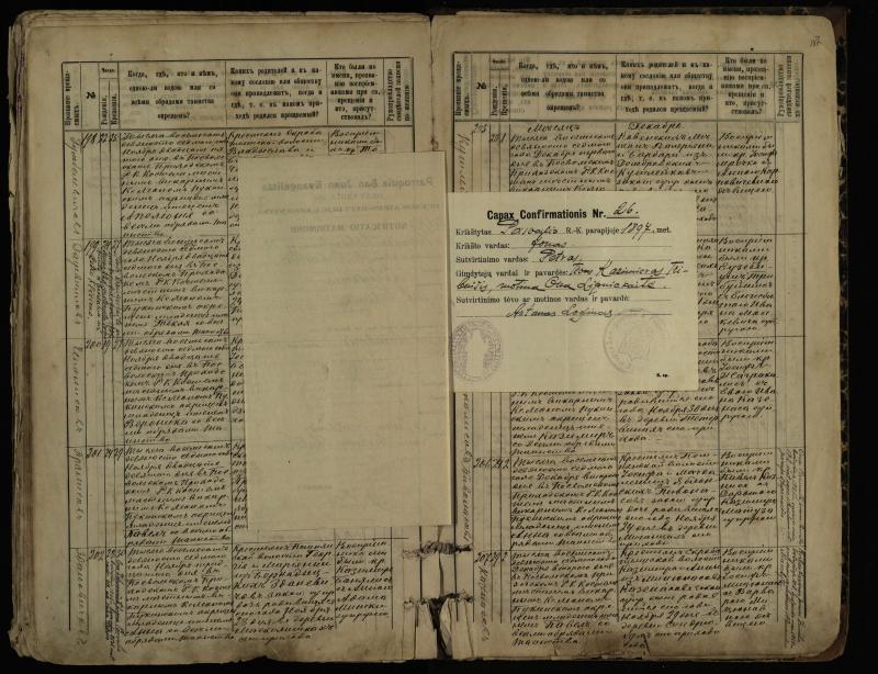 Pasvalio Romos katalikų parapijos bažnyčios 1889–1898 metų krikšto metrikų knyga