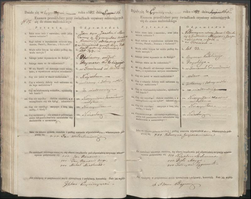 Krinčino Romos katalikų parapijos bažnyčios 1840–1844 metų priešjungtuvinės apklausos knyga