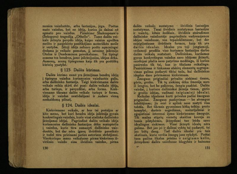 Literatūros teorija : vadovėlis aukštesniosioms mokykloms / K. Bizauskas. – 3 -ias leid. – Kaunas, 1922. – 199 p.