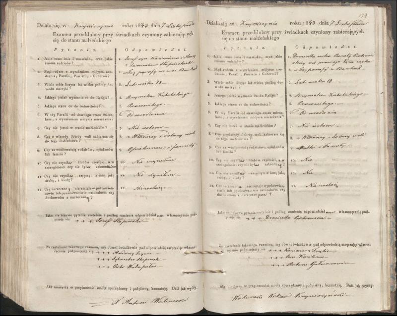 Krinčino Romos katalikų parapijos bažnyčios 1840–1844 metų priešjungtuvinės apklausos knyga
