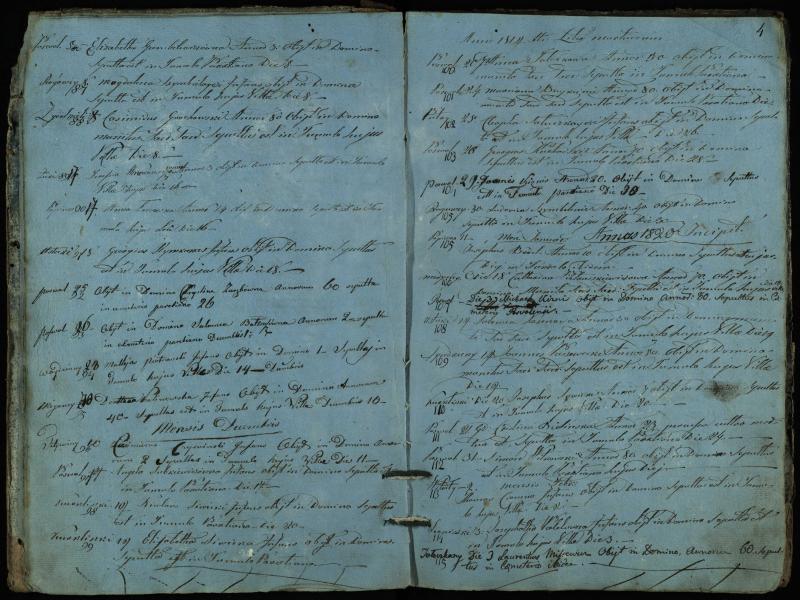 Pasvalio Romos katalikų parapijos bažnyčios 1819–1827 metų mirties metrikų knyga