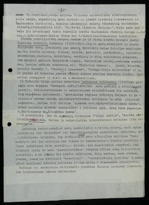 Žurnalisto, literato, vertėjo Kazimiero Pūro literatūros studija „Pasvalio krašto literatūrinės atovartos (1863–2000)“