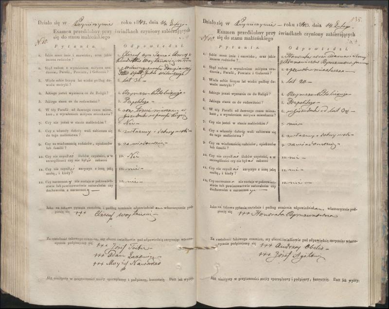 Krinčino Romos katalikų parapijos bažnyčios 1840–1844 metų priešjungtuvinės apklausos knyga