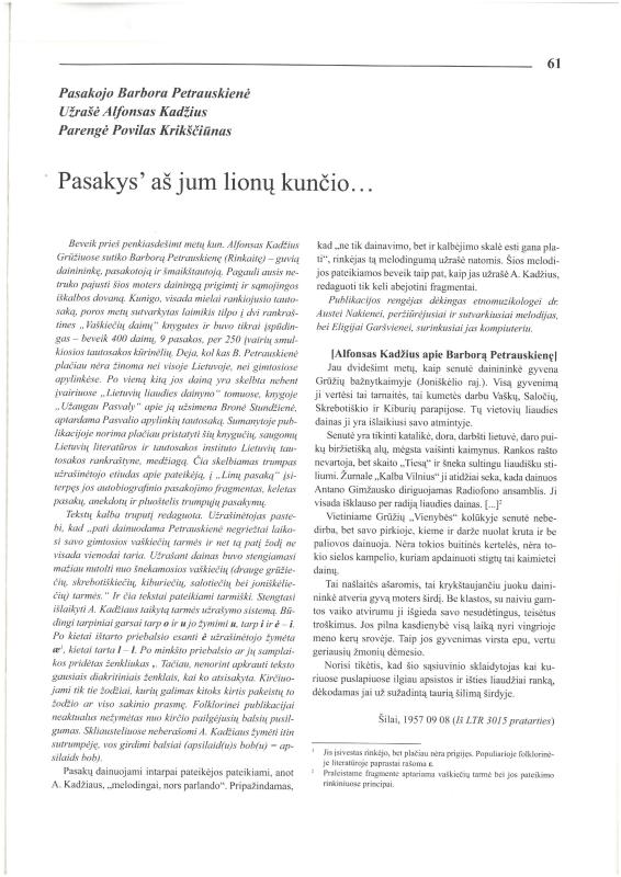 Šiaurietiški atsivėrimai : Pasvalio krašto istorijos ir kultūros žurnalas 2006, nr. 2 (21)