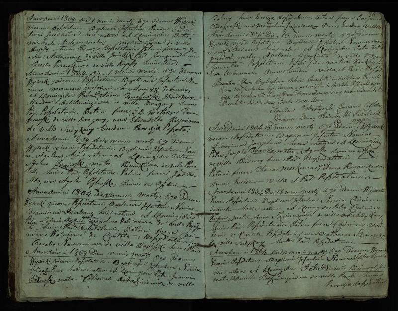 Pušaloto Romos katalikų parapijos bažnyčios 1802–1814 metų krikšto metrikų knyga