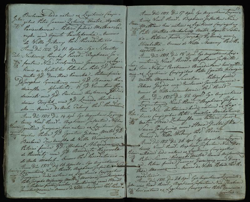 Pušaloto Romos katalikų parapijos bažnyčios 1814–1822 metų krikšto metrikų knyga