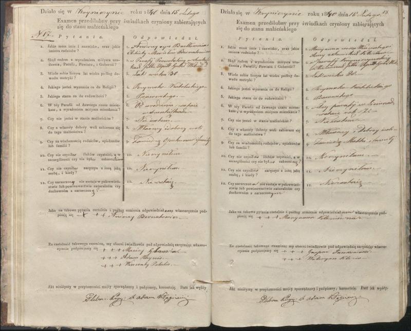 Krinčino Romos katalikų parapijos bažnyčios 1840–1844 metų priešjungtuvinės apklausos knyga