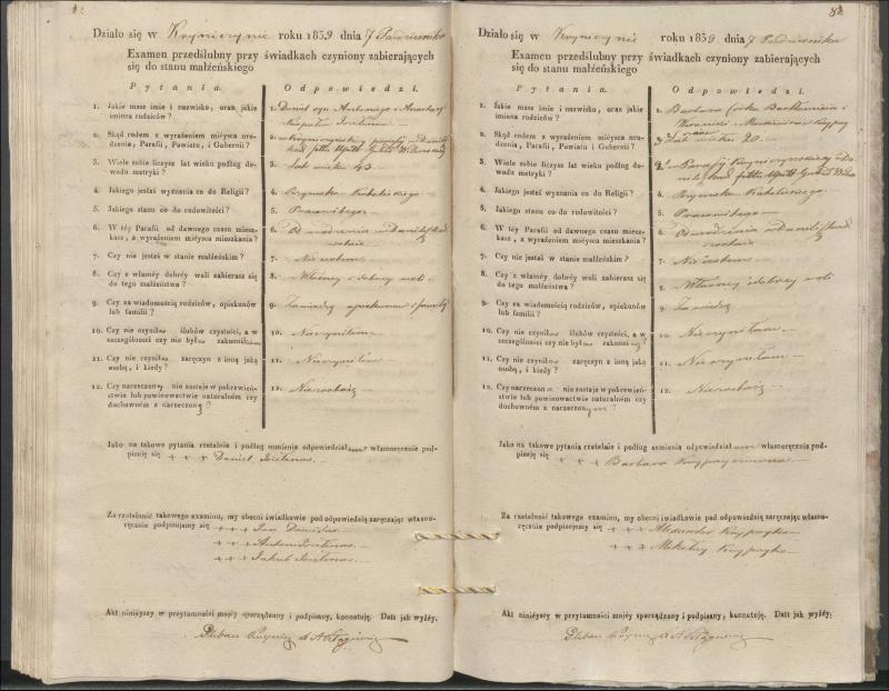 Krinčino Romos katalikų parapijos bažnyčios 1837–1839 metų priešjungtuvinės apklausos knyga