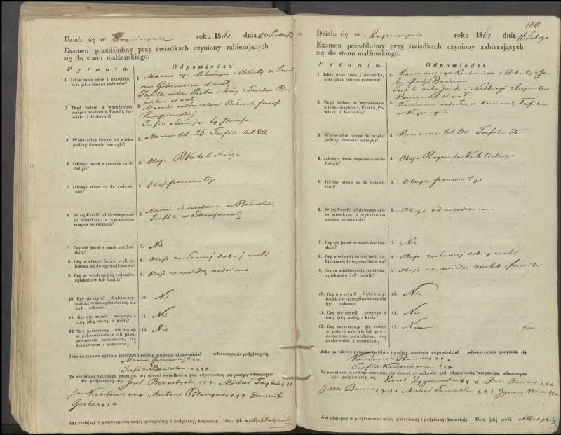 Krinčino Romos katalikų parapijos bažnyčios 1853–1862 metų priešjungtuvinės apklausos knyga