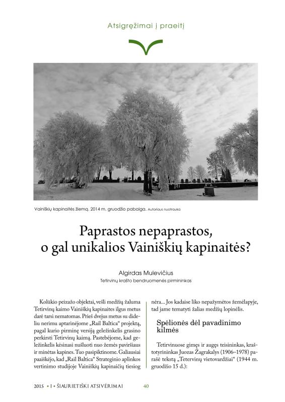 Šiaurietiški atsivėrimai : Pasvalio krašto istorijos ir kultūros žurnalas 2015, nr. 1 (38)