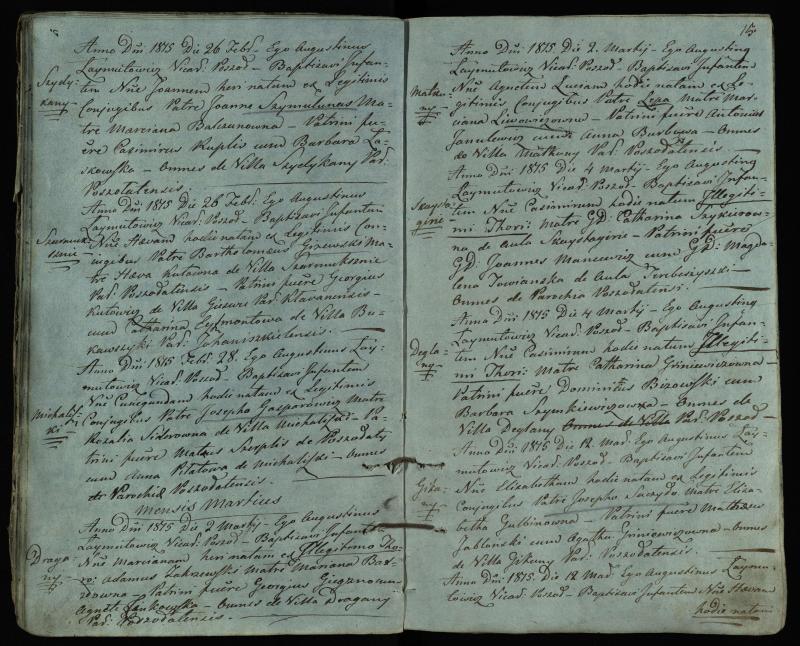 Pušaloto Romos katalikų parapijos bažnyčios 1814–1822 metų krikšto metrikų knyga