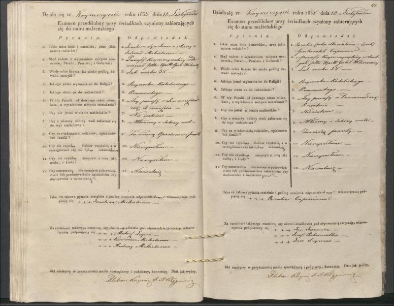 Krinčino Romos katalikų parapijos bažnyčios 1837–1839 metų priešjungtuvinės apklausos knyga