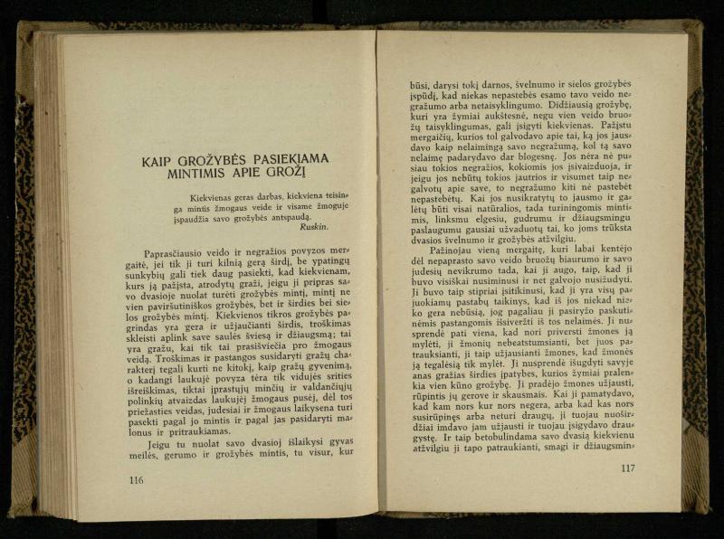 Minties galybė / Orison Swett Marden. – Kaunas: Fakelo leidinys, 1937. – 149, [2] p.