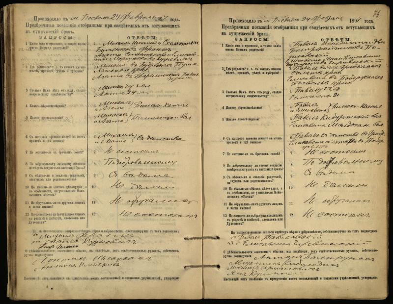 Pasvalio Romos katalikų parapijos bažnyčios 1894–1903 metų priešjungtuvinės apklausos knyga