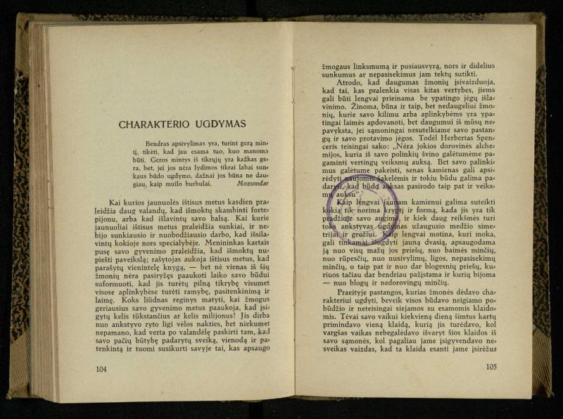 Minties galybė / Orison Swett Marden. – Kaunas: Fakelo leidinys, 1937. – 149, [2] p.
