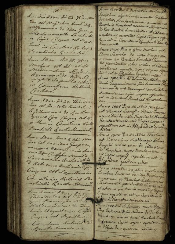 Vaškų (Konstantinavo) Romos katalikų parapijos bažnyčios 1763–1804 metų mirties metrikų knyga