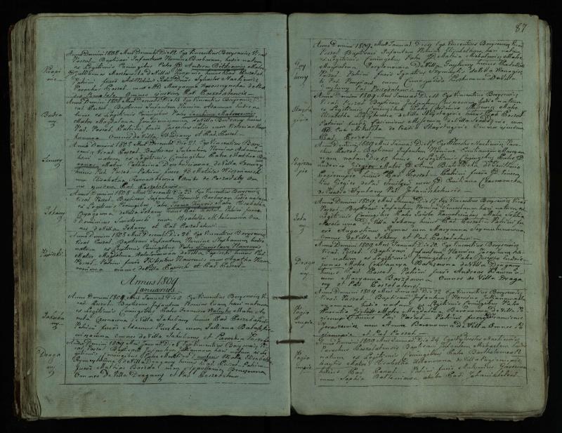 Pušaloto Romos katalikų parapijos bažnyčios 1802–1814 metų krikšto metrikų knyga