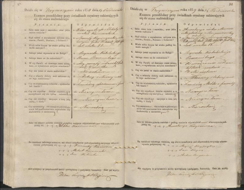 Krinčino Romos katalikų parapijos bažnyčios 1837–1839 metų priešjungtuvinės apklausos knyga