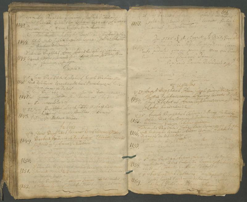 Pasvalio Romos katalikų parapijos bažnyčios 1703–1718 metų krikšto metrikų knyga