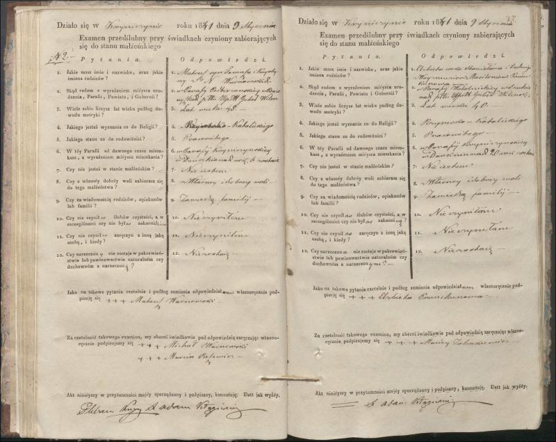 Krinčino Romos katalikų parapijos bažnyčios 1840–1844 metų priešjungtuvinės apklausos knyga