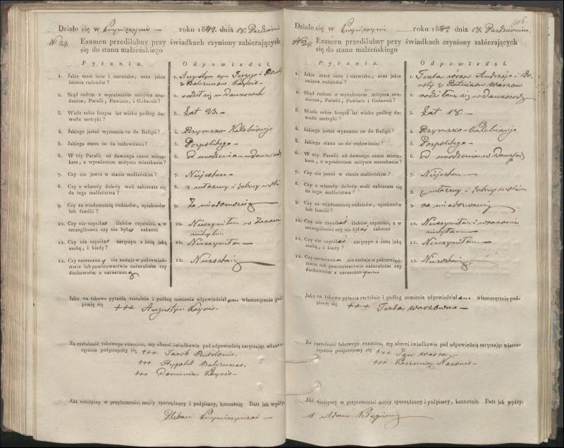 Krinčino Romos katalikų parapijos bažnyčios 1840–1844 metų priešjungtuvinės apklausos knyga